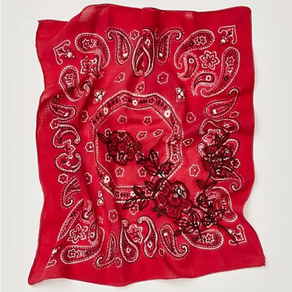 Tricia Fix x Free People Flowers for You Embroidered Bandana